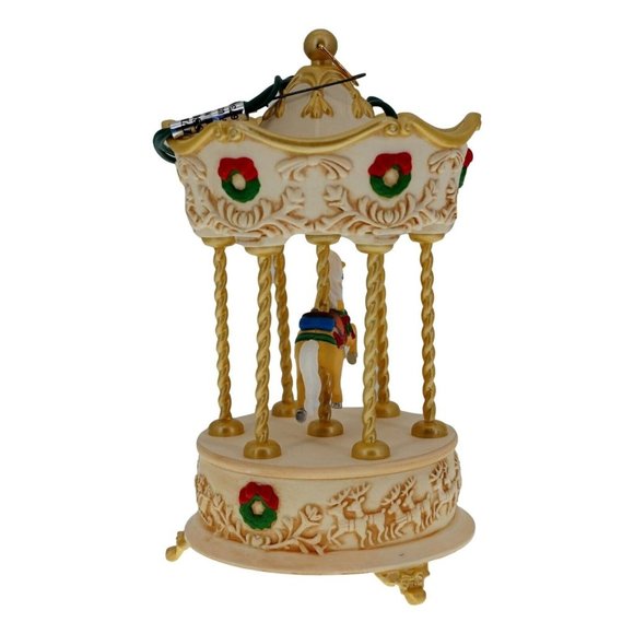 Hallmark Ornament Tobin Fraley Holiday Carousel Light & Music Magic 1995 - Picture 7 of 10